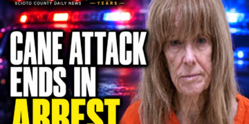 woman arrested for cane attack