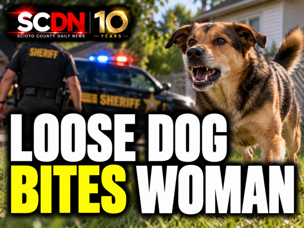 loose dog bites woman