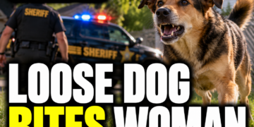 loose dog bites woman