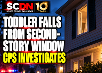 Toddler falls from window
