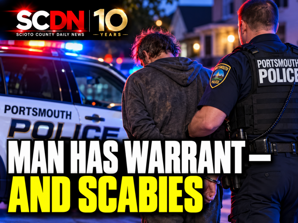 Man has warrant and scabies